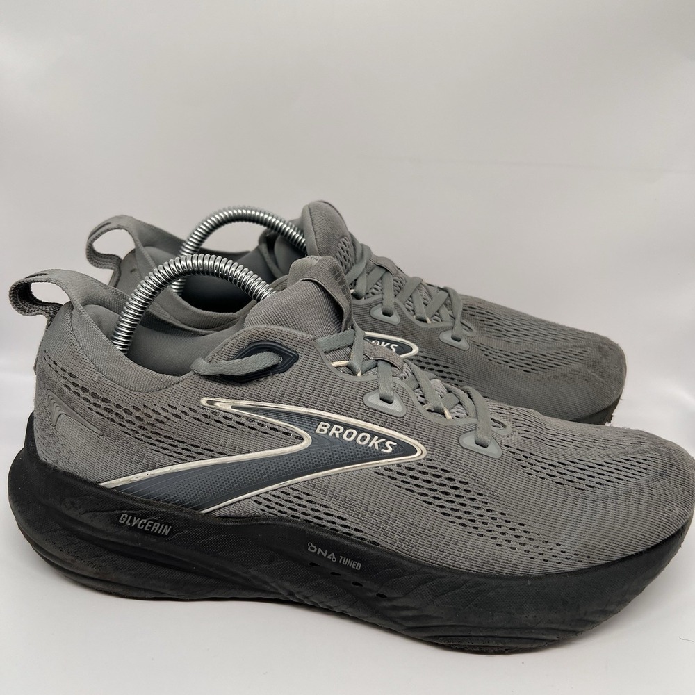 Brooks Glycerin 22 Mens Gray Running Shoes Size 9 Road Walking Comfort Sneakers